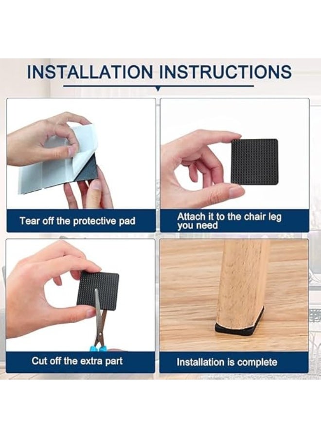 وسادات اثاث ،36 قطعة من وسادات الاثاث ذاتية اللصق الممتازة، واقيات ارضية مضادة للخدش لارجل الاثاث والارضيات الخشبية، عبوة اقتصادية (36، ايفا ) - Image 5